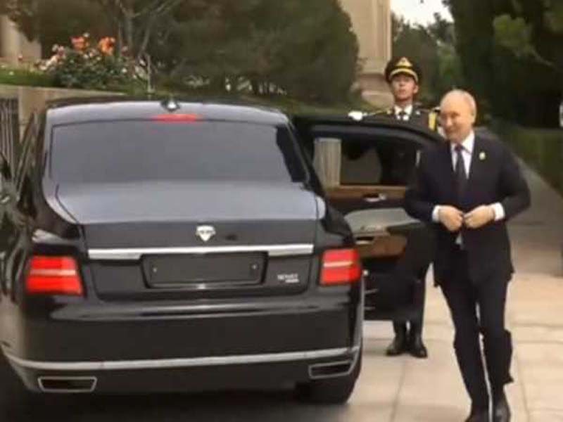 Putin meets with China’s Xi at the Great Hall of People in Beijing.